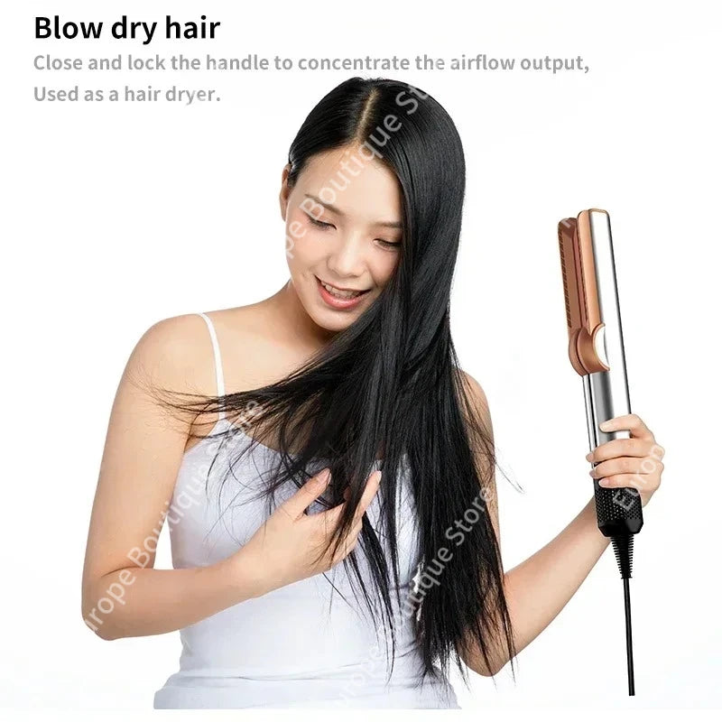Lisseur et sèche-cheveux professionnel 2 en 1, fer plat chauffant, fer à ions négatifs, outil de coiffure longue durée Dys0n